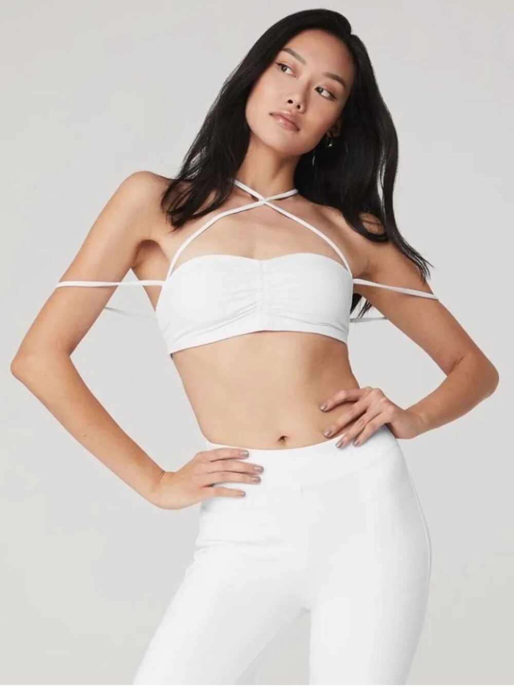 Alo Yoga Wild Thing Bra Bikini Top White Small